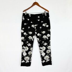 NEW‎ Alice and Olivia Stacey Slim Ankle Pants Spring Shower Size 12